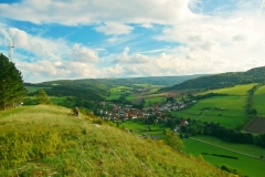 Blick vom Weinberg über Unterweid